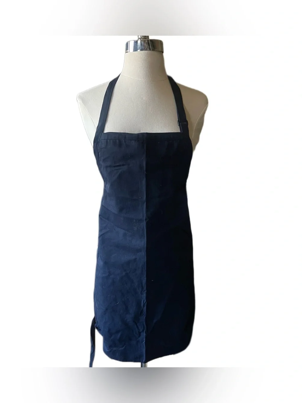 Solid navy blue unisex cooking kitchen or craft artist apron